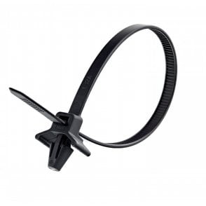 Winged Mount Cable Ties Black 2.5mmx110mm x10