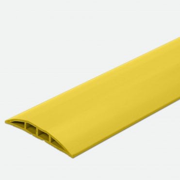 PVC Cable Protector 12mm Thickness with Two Separate Internal Channels 75mm x 3m Yellow