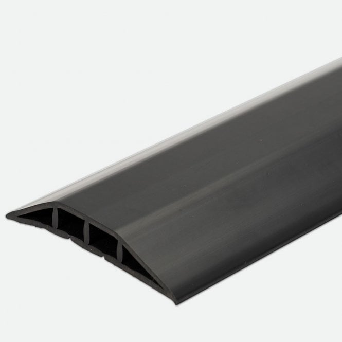 PVC Cable Protector 17mm Thickness with Two Separate Internal Channels 100mm x 3m Black