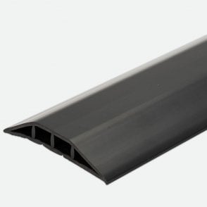 PVC Cable Protector 17mm Thickness with Two Separate Internal Channels 100mm x 3m Black