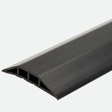PVC Cable Protector 17mm Thickness with Two Separate Internal Channels 100mm x 3m Black
