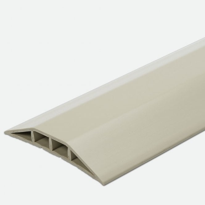 PVC Cable Protector 17mm Thickness with Two Separate Internal Channels 100mm x 3m Grey