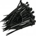 Black Releasable cable ties 3.6mmx100mm, 50 pieces