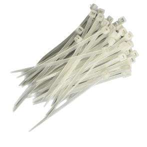 White Releasable cable ties 3.6mmx100mm, 50 pieces