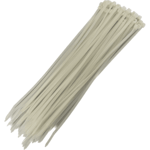White Releasable cable ties 4.8mmx305mm, 50 pieces