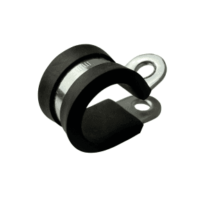 W1 Zinc Plated Mild Steel Rubber Lined P Clips Hose Pipe Clamp P-Clip 38mm x20
