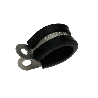 Rubber Lined P-Clips, Zinc Plated Steel, EPDM Cushioned, M6 Fixing Hole, Sizes 5–52mm (Packs 1/5/10/20)