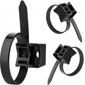 Saddle Mount - Cable Ties- Black- 7.5mmx180mm x10