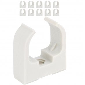 Boltza® Saddle Push-In Cable Clips White 16mm 10pcs