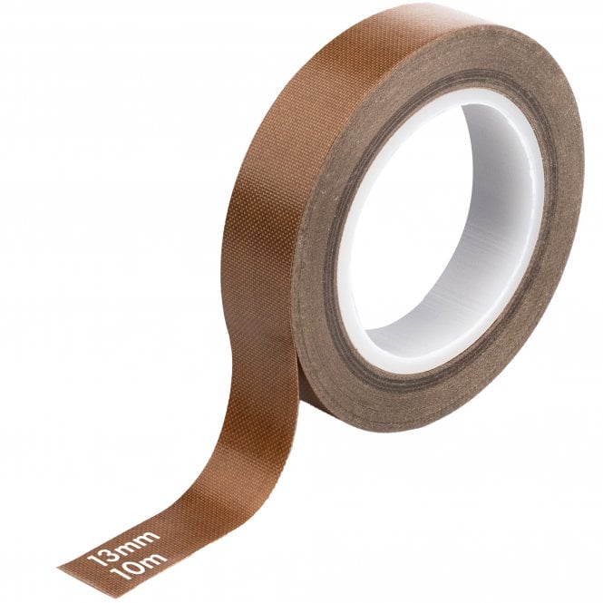 Self-Adhesive PTFE Teflon Tape 13mm x 10M | High Temp 300°C | Anti-Static Glass Fiber Insulation