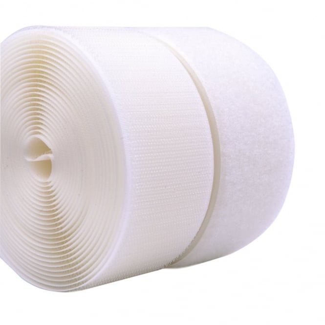 Sew On Hook & Loop Tape White