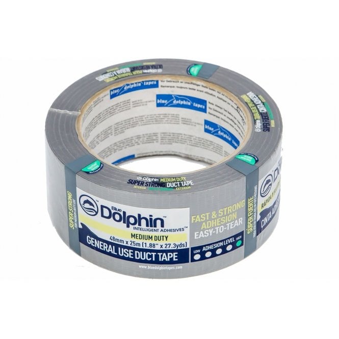 Silver FM-190 General Purpouse Duct Tape Clean Peel UV Resistant Long 48mm x50m