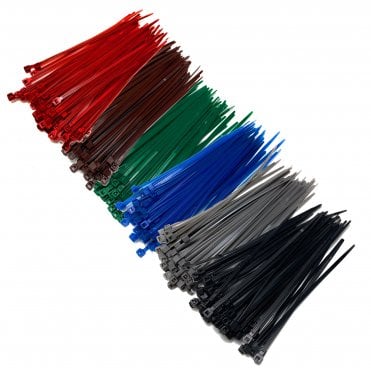 On1shelf Small Nylon Cable Ties 2.5mm Wide – 100mm & 160mm Self-Locking Zip Ties, Multiple Colours & Pack Sizes