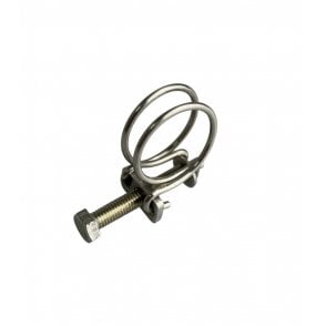 Stainless Steel Double Wire Hose Clips 13-16mm Pond Pipe Screw Tight Koi Fish Fitting Filter Pump Clamp x1