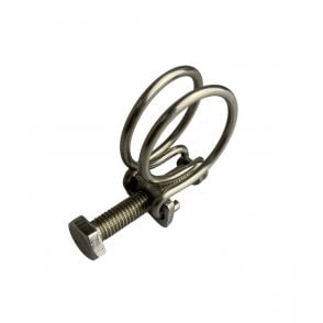 Stainless Steel Double Wire Hose Clips 35-40mm Pond Pipe Screw Tight Koi Fish Fitting Filter Pump Clamp x4