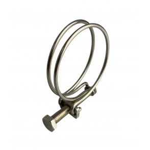 Stainless Steel Double Wire Hose Clips 62-70mm Pond Pipe Screw Tight Koi Fish Fitting Filter Pump Clamp x10
