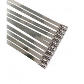 50x STAINLESS STEEL CABLE TIES THERMAL HEAT WRAP 4.6x200mm