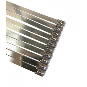 50x STAINLESS STEEL CABLE TIES THERMAL HEAT WRAP 7.9x300mm