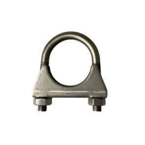 W4 Stainless Steel 57mm Universal Saddle Style U Bolt Clamp, Exhaust Heavy Duty Clamp with Nuts x1