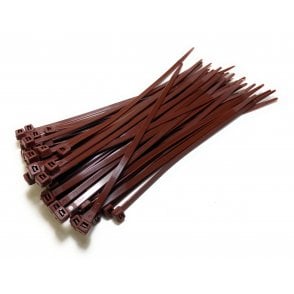 Brown Cable Ties Zip Straps 4.8mmx300mm x50