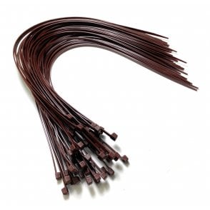 Brown Cable Ties Zip Straps 4.8mmx450mm x50