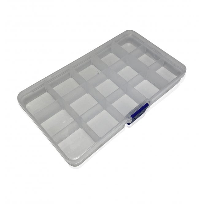 Storage Box Hard Plastic Adjustable Slot Plastic Craft Organizer 15 Compartment 