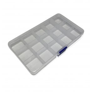 Plastic Box 15 Compartments Size:17.3x9.8x2.3cm (240)