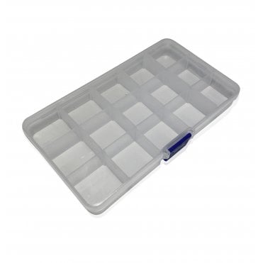 Storage Box Hard Plastic Adjustable Slot Plastic Craft Organizer 15 Compartment 