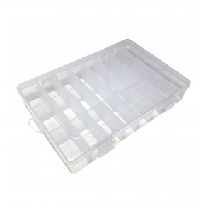 Plastic Box 24 Compartments Size:19.6x13.2x3.6cm (96)