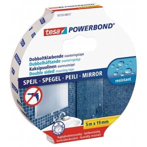 tesa Powerbond Mirror mounting tape, 19mm x 5M