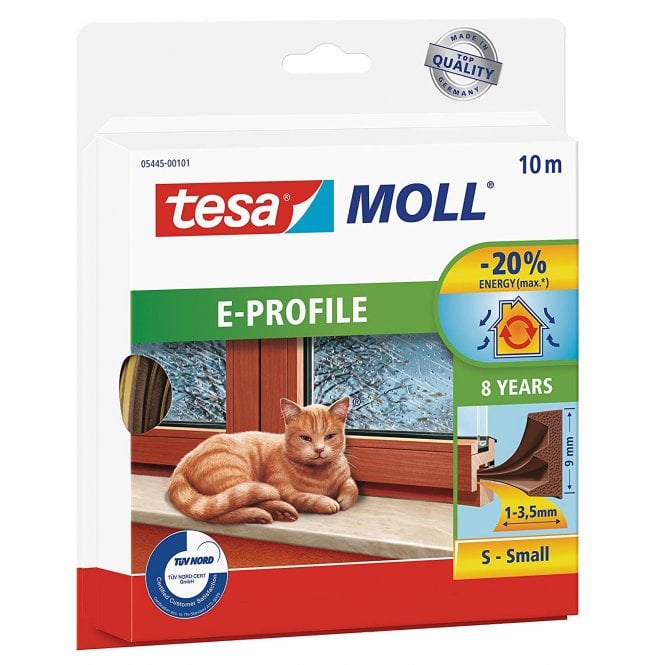 tesamoll E-Profile Self Adhesive Rubber Draught / Draft Excluder/ Seal Strip