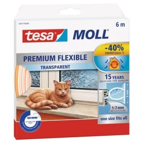 Draught Excluder, Premium Flexible, Transparent, 6M