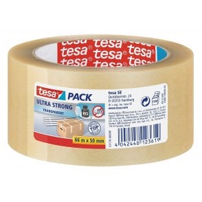 Ultra Strong PVC Packaging Tape, Clear, 50mm x 66M