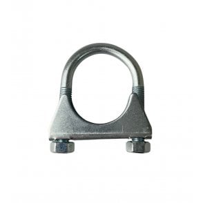 W1 38mm Universal Saddle Style U Bolt Clamp, Exhaust Heavy Duty Clamp with Nuts x1