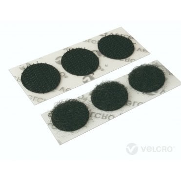 VELCRO® Brand 22mm DOTS BLACK SELF ADHESIVE COINS HOOK & LOOP