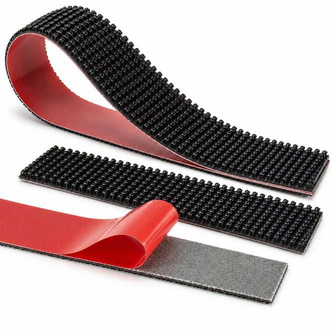 VELCRO® Brand ALFA-LOK® PS-5310 Self-Engaging Fastener Tape Black 25mm – High Surface Energy Adhesive – 1m, 2m, 5m & 25m