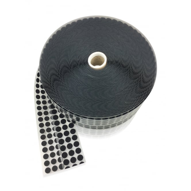 VELCRO® Brand Black Self Adhesive Coins Dots 13mm