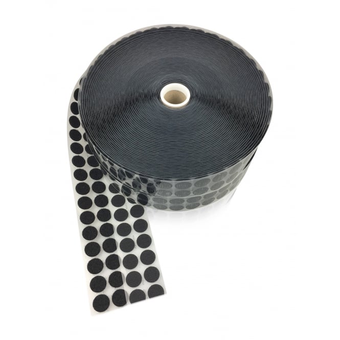 VELCRO® Brand Black Self Adhesive Coins Dots 21mm