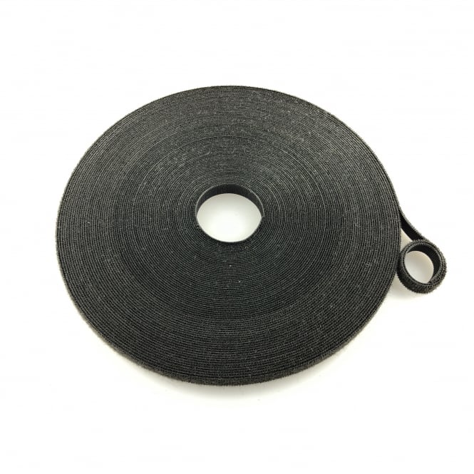 VELCRO® Brand ONE-WRAP® Black 10mm Wide Back to Back Tape