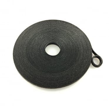 VELCRO® Brand ONE-WRAP® Black 10mm Wide Back to Back Tape