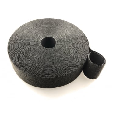 VELCRO® Brand ONE-WRAP® Black 50mm Wide Back-to-Back Reusable Cable Bundling Tape – 1m, 2m, 5m, 10m & 25m