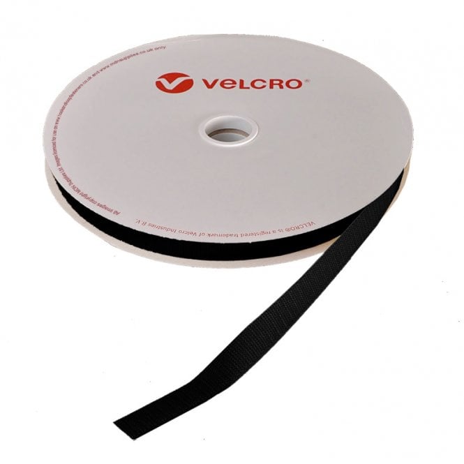 VELCRO® Brand Premium Black Sew-On Hook & Loop Tape – Hook Only, Loop Only or Matching Set, 10mm–150mm Widths, 1m–25m Lengths