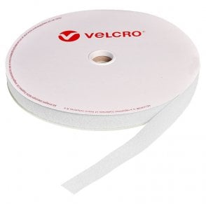 VELCRO® Brand 100mm Hook & Loop White Sew On Tape 2m