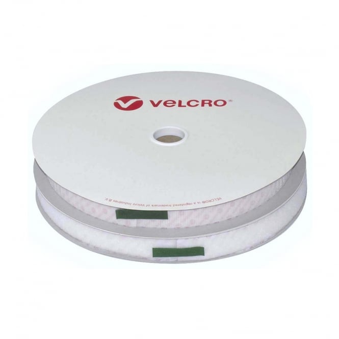 VELCRO® Brand PS18 White Self-Adhesive Hook & Loop Tape for PVC & Vinyl – Hook, Loop or Set, 20mm & 50mm, 1m–25m