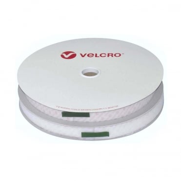 VELCRO® Brand PS18 White Self-Adhesive Hook & Loop Tape for PVC & Vinyl – Hook, Loop or Set, 20mm & 50mm, 1m–25m