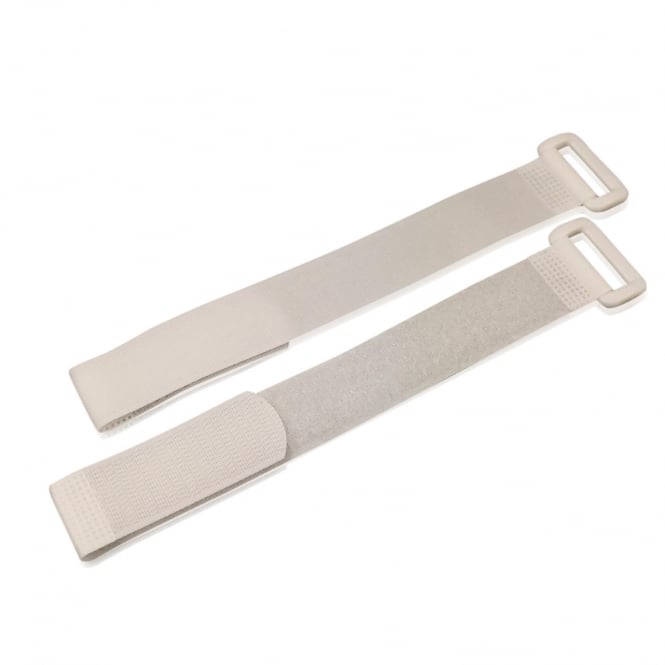 VELCRO® Brand Ring Strap With Plastic Buckle Strap White 25mm Width