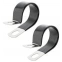 Boltza Stainless Steel P-Clip Hose, Pipe & Cable Clamps â€“ Vinyl Coated, Cushioned Support 30mm X2