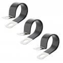 Boltza Stainless Steel P-Clip Hose, Pipe & Cable Clamps â€“ Vinyl Coated, Cushioned Support 25mm X3
