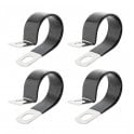 Boltza Stainless Steel P-Clip Hose, Pipe & Cable Clamps â€“ Vinyl Coated, Cushioned Support 30mm X4
