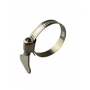 W4 Stainless Steel Butterfly/Thumbscrew Clamp Wing Jubilee Type Hose Pipe Clips 32-44mm x10